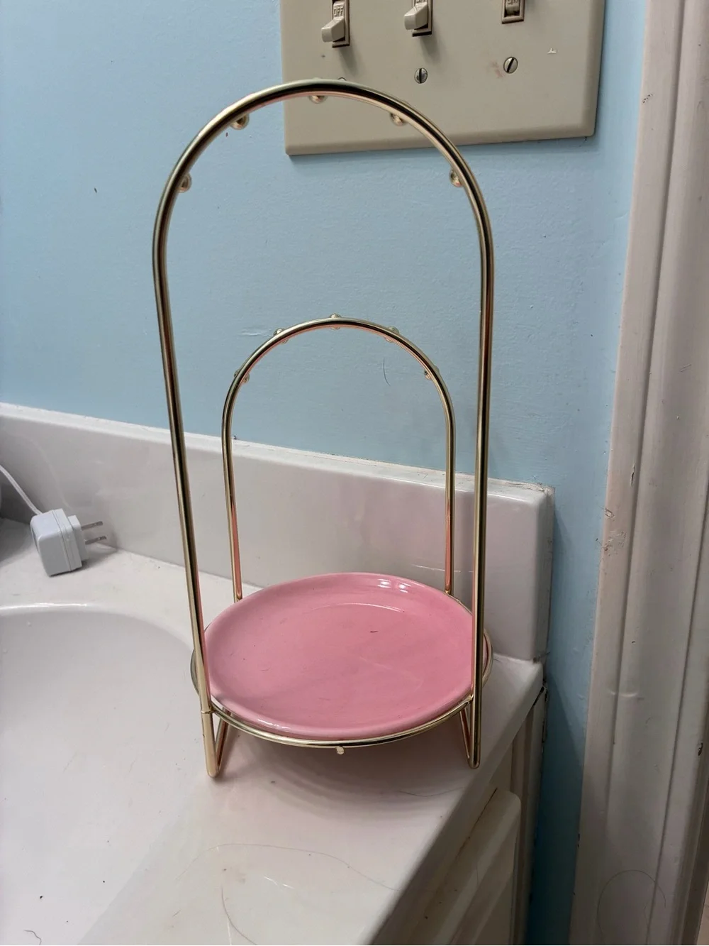 Jewelry Headband Display Rack Gold Metal
